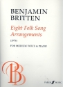 8 Folk Song Arrangements for medium voice and piano