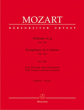 Sinfonie g-Moll Nr.40 KV550 in der 1. Fassung fr Orchester Partitur