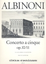 Concerto à cinque c-Moll op.10,11 für Violine und Streichorchester für Violine und Klavier