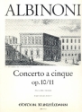 Concerto  cinque c-Moll op.10,11 fr Violine und Streichorchester Partitur