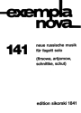 Neue russische Musik fr Fagott solo Exempla Nova 141