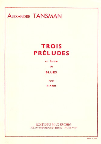 3 preludes en forme de blues  pour piano