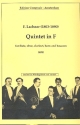 Quintet F major no.1 for flute, oboe, clarinet, horn, bassoon score and parts