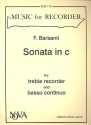 Sonata c minor for treble recorder and bc