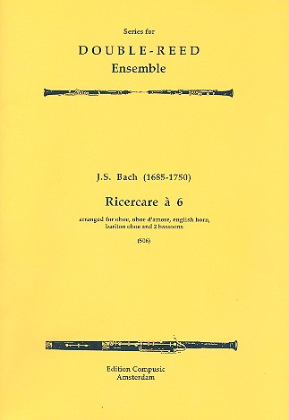 Ricercare  6 for oboe, oboe d'amore, english horn, bariton oboe and 2 bassoons,  score and parts