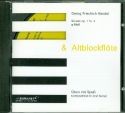Sonate op.1 Nr.2 g-Moll für Altblockflöte und Klavier CD Korrepetition in 3 Tempi