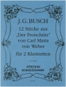 12 Stcke aus Der Freischtz fr 2 Klarinetten