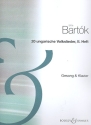 20 Ungarische Volkslieder Band 2 (Nr.5-8) fr Gesang und Klavier (un/dt)