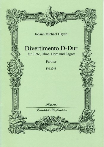 Divertimento D-Dur fr Flte, Oboe, Horn und Fagott Partitur