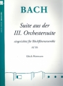 Suite aus der Orchestersuite Nr.3 BWV1068 für 4 Blockflöten (ATTB) Partitur und Stimmen