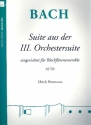 Suite aus der Orchestersuite Nr.3 BWV1068 fr 4 Blockflten (ATTB) Partitur und Stimmen