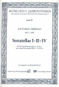 Sonatellae 1, 2 und 4 für 5 Blockflöten und Bc Partitur