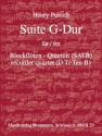 Suite G-Dur fr 4 Blockflten (SATB) Partitur und Stimmen