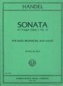 Sonata F major op.1,12 for bass trombone and piano