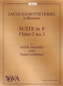 Suite F major op.2,1 for treble recorder and bc