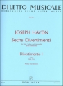 Divertimento D-Dur Nr.1 fr Flte, Violine und Violoncello Partitur und Stimmen
