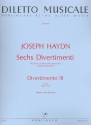 Divertimento C-Dur Nr.3 fF Flte, Violine und Violoncello Partitur und Stimmen