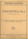 Concert Piece op.114,2 for clarinet, bassoon (cello) and piano d minor (or 2 clarinets and piano)