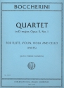 Quartet D major op.5,1 for flute, violin, viola and cello