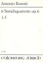 6 Streichquartette op.6 Nr.1-3  Studienpartitur