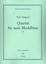 Quartett fr 9 Blockflten (AAATTTBBBB) Partitur und Stimmen