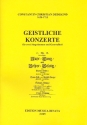 Geistliche Konzerte fr 2 Singstimmen und Bc Partitur und Stimmen