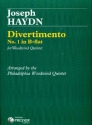 Divertimento b-flat no.1 for woodwind quintet (flute, oboe, bb-clarinet, horn, bassoon) score