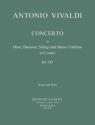 Concerto G major RV545 P129 for oboe, bassoon, strings and bc score and parts