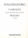 Cadences KV313 pour le concerto de flte, en Sol, de Mozart
