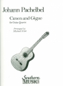 Canon and Gigue for 4 guitars score and parts