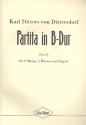 Partita B-Dur Nr.9 für 2 Oboen, 2 Hörner und Fagott Partitur und Stimmen