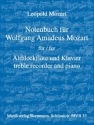 Notenbuch fr Wolfgang Amadeus Mozart fr Altblockflte und Klavier Partitur und Stimme