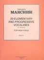 20 elementary and progressive Vocalises op.15 for high voice and piano