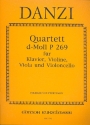 Quartett d-Moll P269 fr Klavier und Streichtrio Partitur und Stimmen