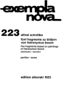 5 Fragmente zu Bildern von Hieronymus Bosch fr Tenor, Violine, Posaune, Cembalo und Streichorchester,    Studienpartitur