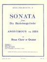 Sonata from Die Bnkelsngerlieder for brass choir or quintet partition et parties