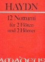 12 Notturni fr 2 Flten und 2 Hrner Stimmen