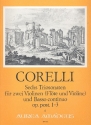 6 Triosonaten Band 1 (nr.1-3) oppost. fr 2 Violinen und BC (FL, VL und BC)