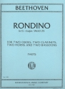 Rondino E flat major opph. for 2 oboes, 2 clarinets, 2 horns and 2 bassons parts