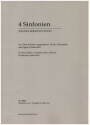 4 Sinfonien Band 2 (Nr.3,4,5,8)  fr Oboe (Violine), Englischhorn (Viola, Klarinette) und Fagott (Violoncello)    Partitur und Stimmen