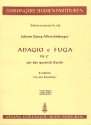 ADAGIO E FUGA IN C-DUR PER 2 QUAR TETTI D'ARCHI      STUDIENPARTITUR BRODSZKY, FERENC, ED.