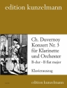 Konzert B-Dur Nr.3 fr Klarinette und Orchester Klavierauszug