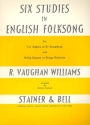 6 Studies in English Folksongs for cor anglais or eb saxophone and string quartet  - score and 5 parts -