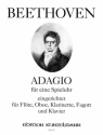 Adagio fr eine Fltenuhr fr Flte, Oboe, Klarinette, Fagott und Klavier Partitur und Stimmen