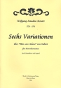 6 Variationen ber Mio care adone von Salieri fr 3 Klarinetten (Bassetthorn, Fagott)   Partitur und Stimmen