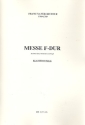 Messe F-Dur fr Soli, Chor, Orchester und Orgel Klavierauszug