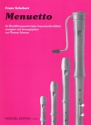 Menuetto fr 4 Blockflten (SATB) und Sopranino Partitur und Stimmen
