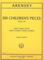 6 Children's Pieces op.34 for piano duet score