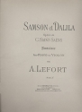 Samson et Dalila fantaisie pour violon et piano