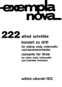 Konzert zu dritt fr Violine, Viola, Violoncello und Streichorchester Studienpartitur